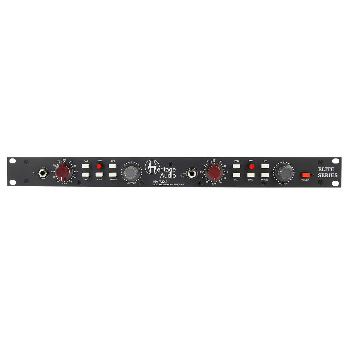 

Heritage Audio Elite Series HA-73X2 Dual-Channel 1RU Microphone Preamplifier