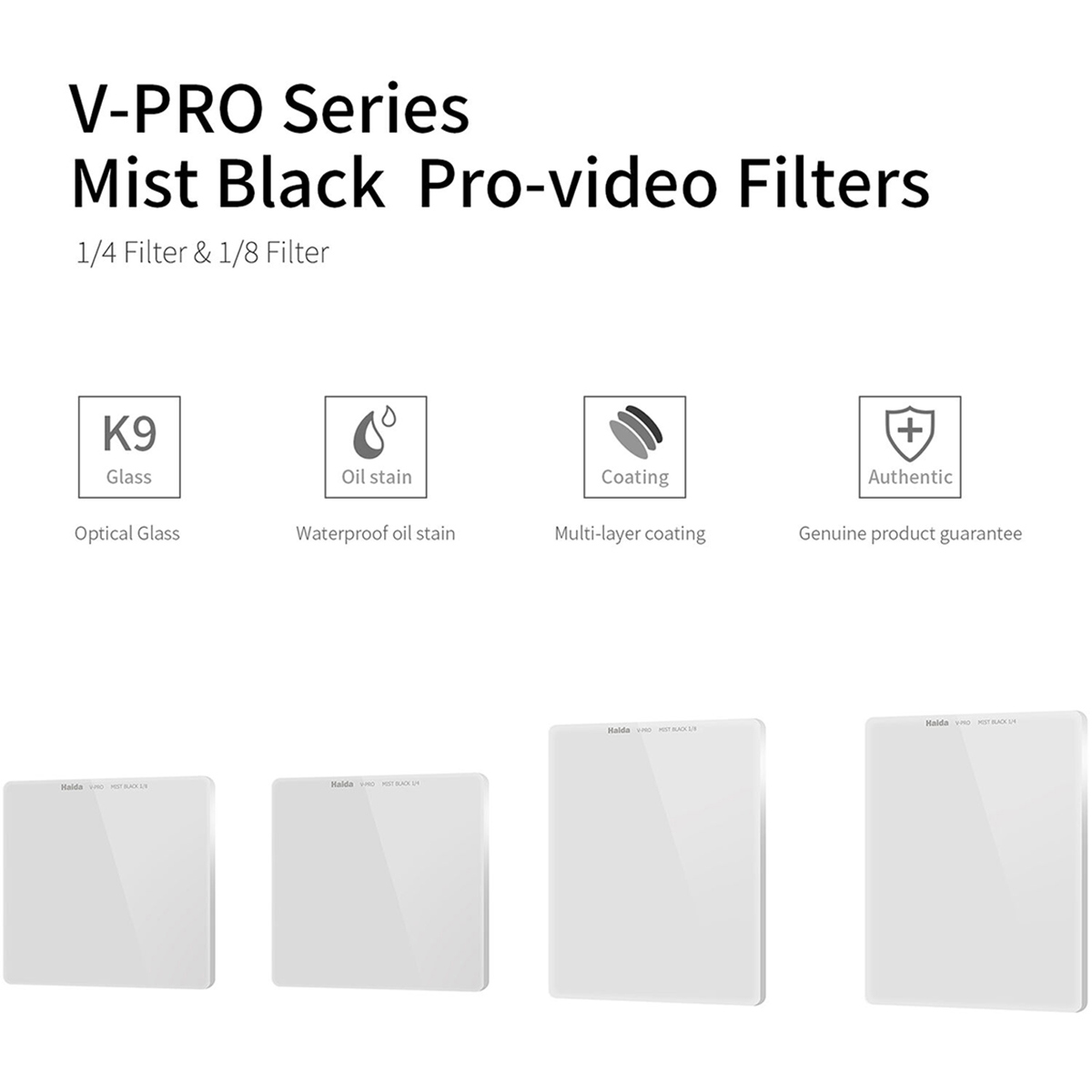 

Haida 4x5.65" V-Pro Nano Coated Black Mist Filter 1/8