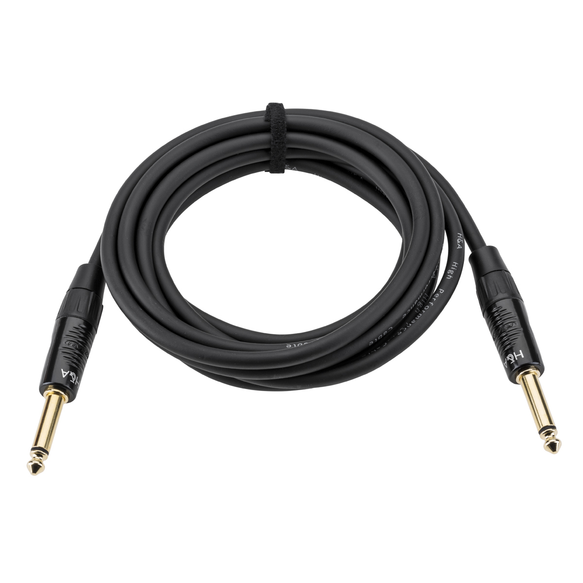

H&A Elite Pro 1/4" Male to Male Instrument Cable w/ Rean Gold Connectors, 10'