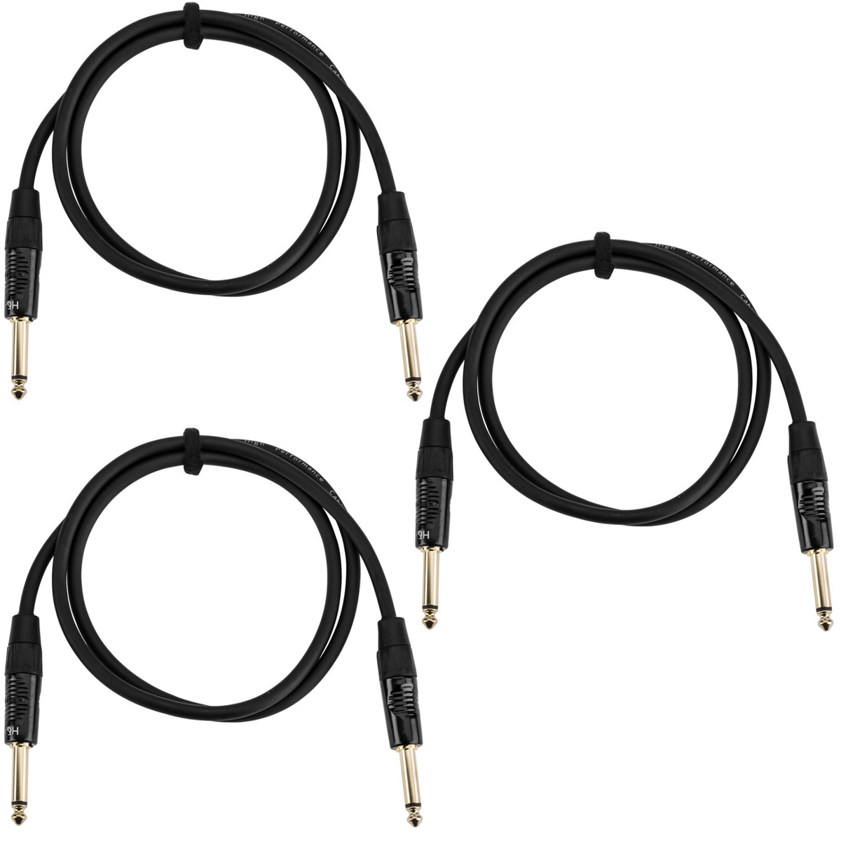 

H&A Elite Pro 1/4" to 1/4" Male Instrument Cable w/Rean Gold Connectors, 3'