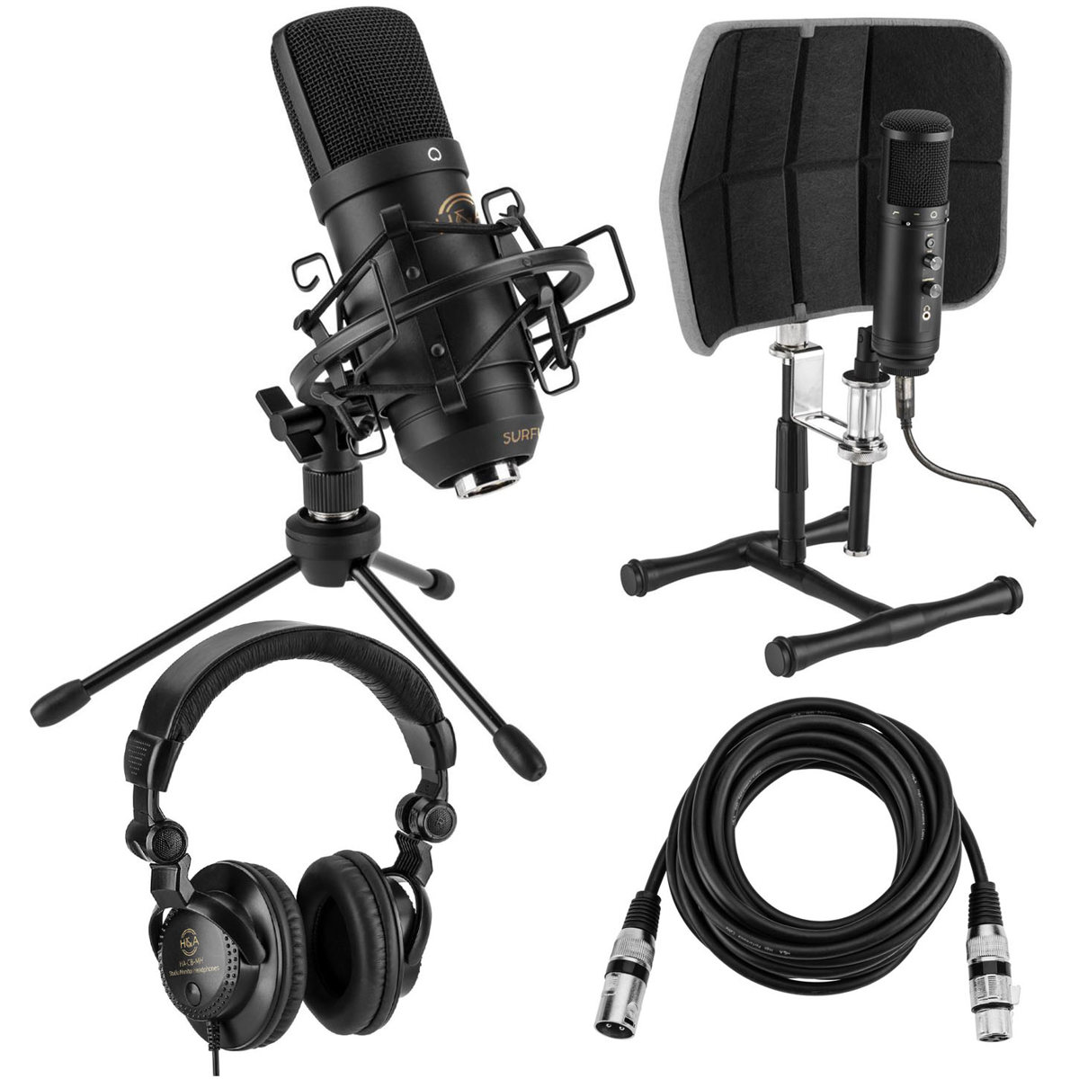 

H&A Surfur Professional Cardioid Condenser Microphone with Accessories Bundle