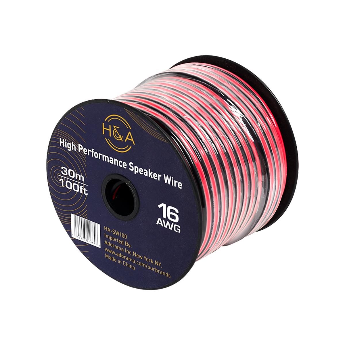 Image of H&amp;A 16 AWG Speaker Wire Cable (100' Spool)