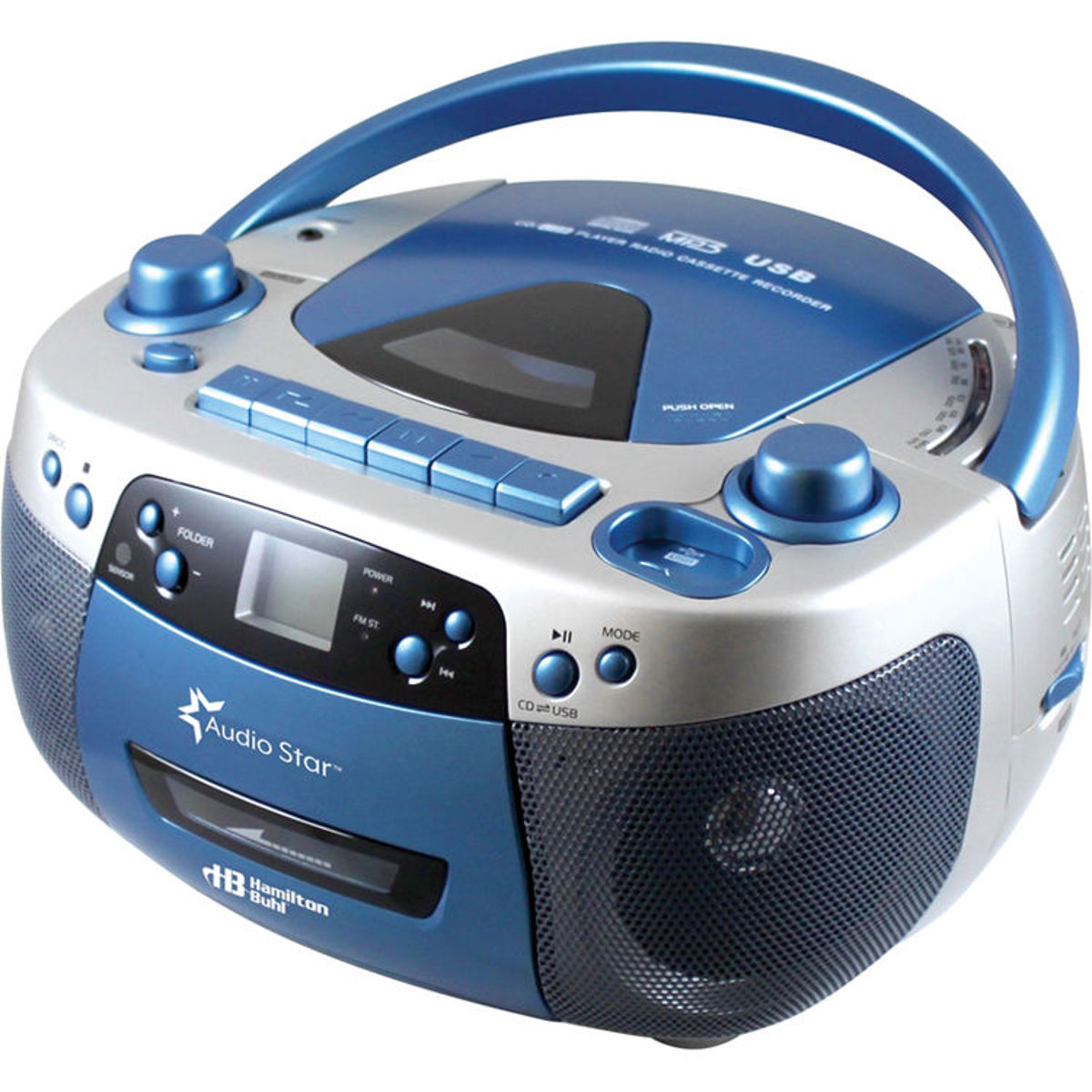 

Hamilton Buhl HamiltonBuhl AudioStar BoomBox Radio, CD, USB, Cassette Player
