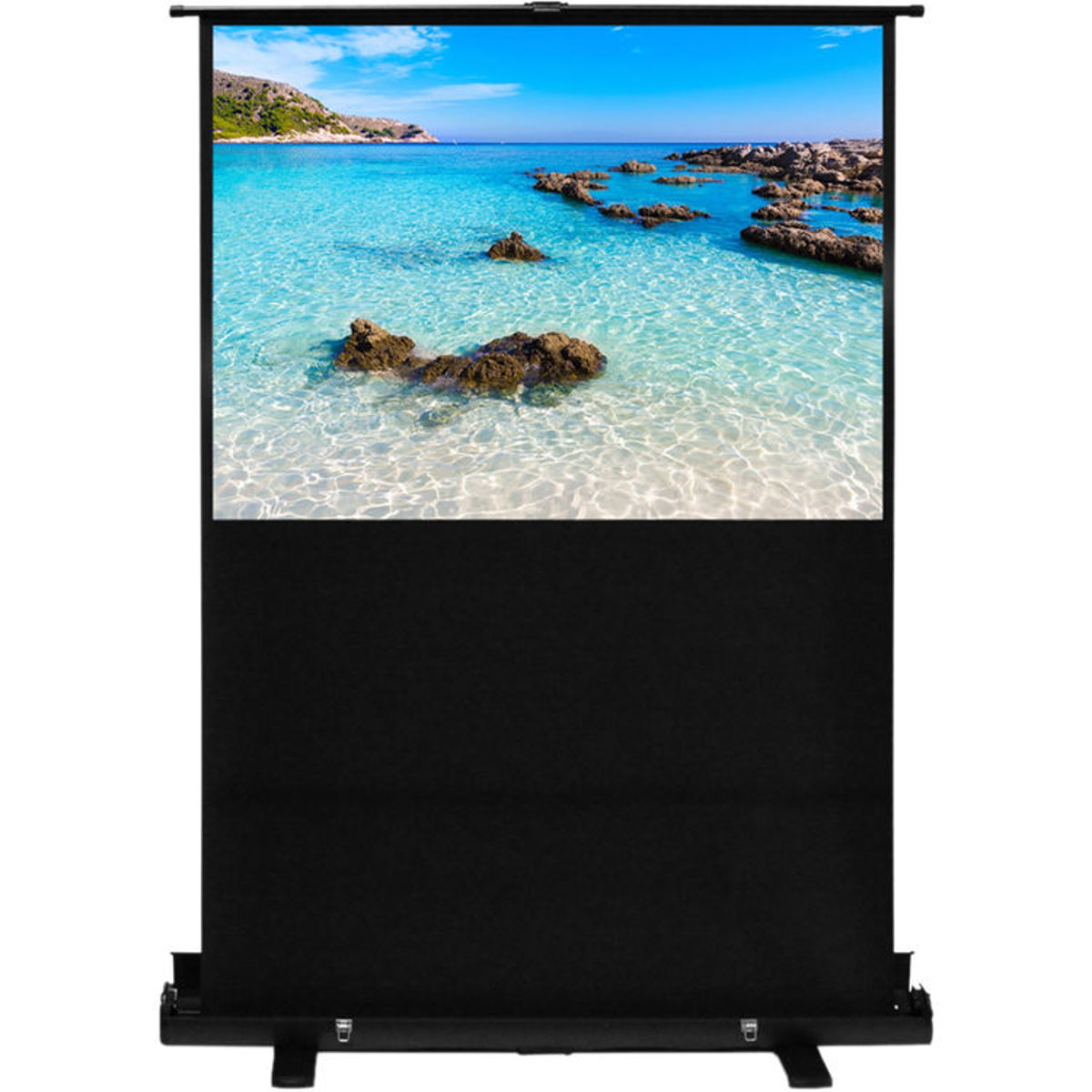

Hamilton Buhl HamiltonBuhl AC-8749 49x87" Portable Floor Rising Screen, 100" Diagonal, Black