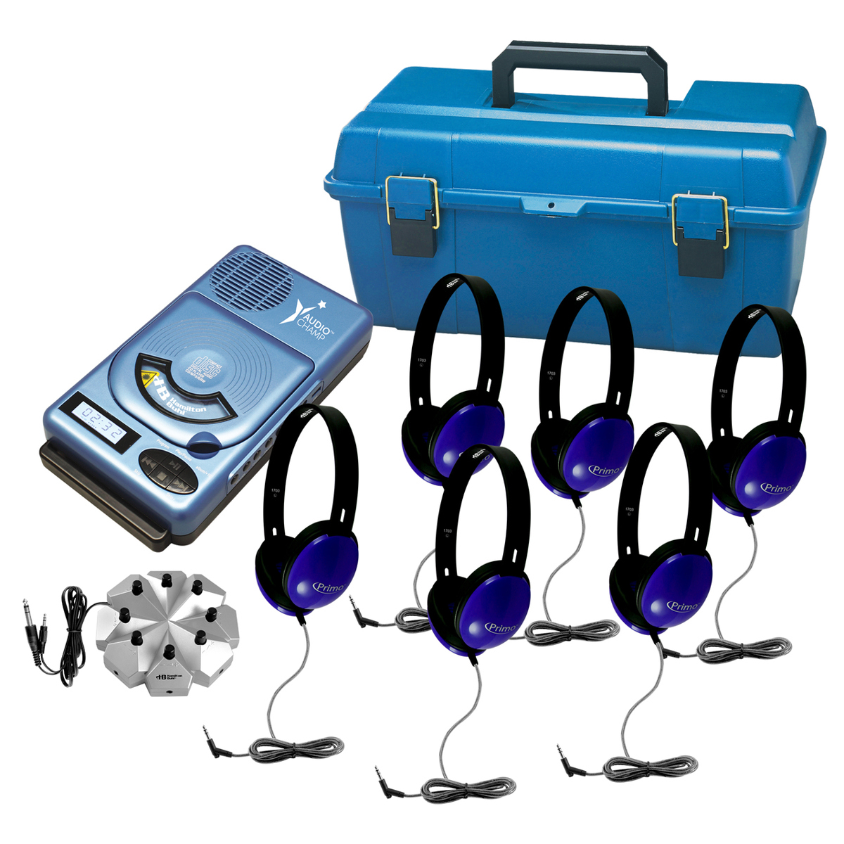 

Hamilton Buhl HamiltonBuhl AudioChamp 6 Person Listening Center with 6 PRM100 Headphones