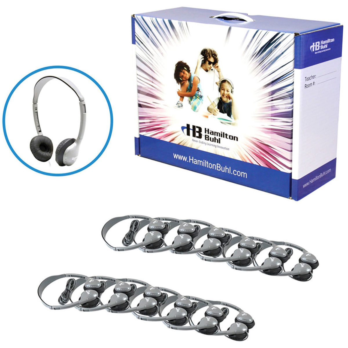 

Hamilton Buhl 12 MS2L Personal Headphones Lab Pack with Carry Case