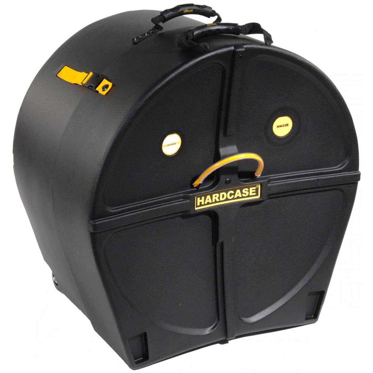 

Hardcase 22" Case with Wheels and Pull Handle for Bass Drum, Black