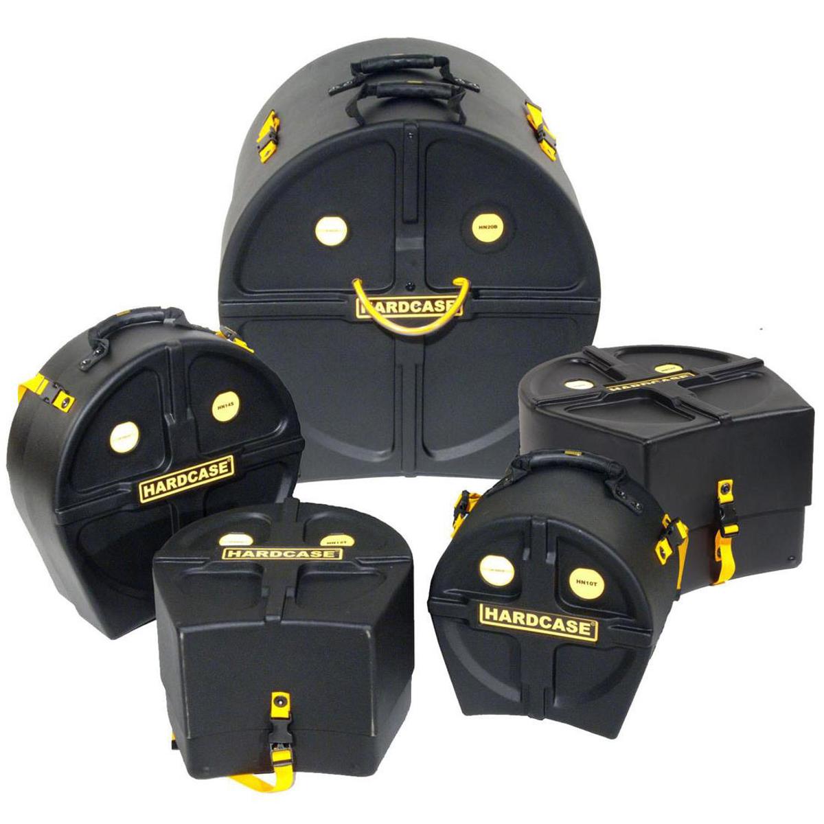 

Hardcase Rock Fusion Pre-Packed Drum Case Set, 16" Floor Toms Drum Case, Black