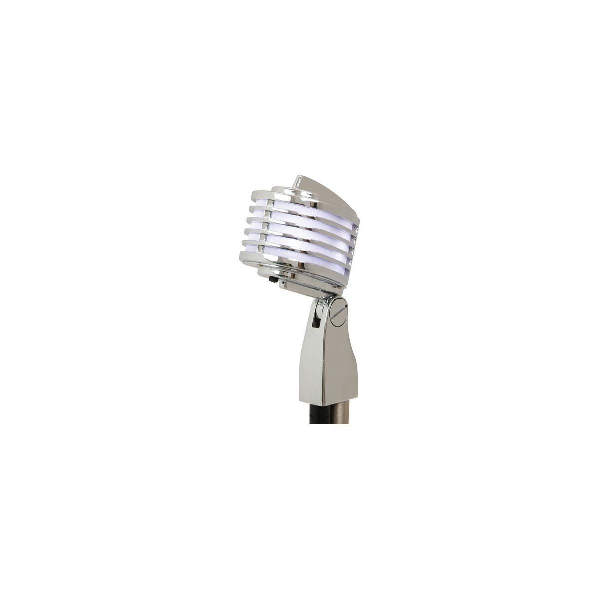Heil Sound The Fin Dynamic Retro Styled Microphone, Chrome Body, White LED -  THE FIN WHITE