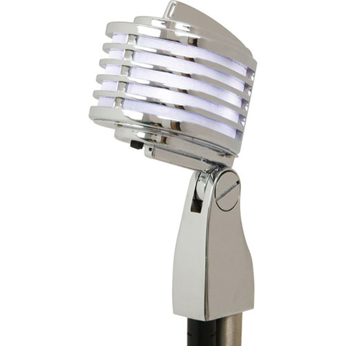 Heil Sound The Fin Dynamic Retro Styled Microphone, Chrome Body, White LED -  THE FIN WHITE