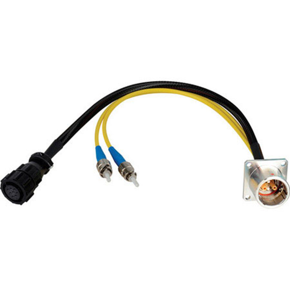 

Camplex Hybrid Fiber Systems 24" Lemo EDW to Duplex ST Fiber & 8-Pin AMP Breakout Cable