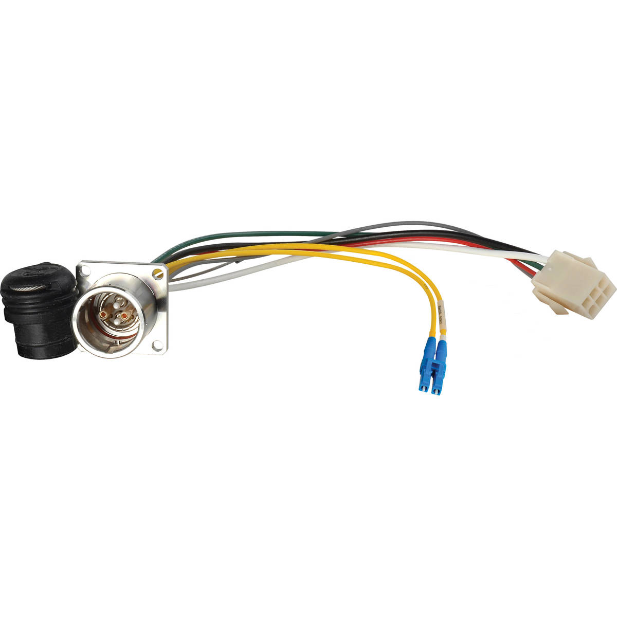 

Camplex Hybrid Fiber Systems 12" Lemo EDW to Duplex LC Fiber & 6-Pin AMP Breakout Cable