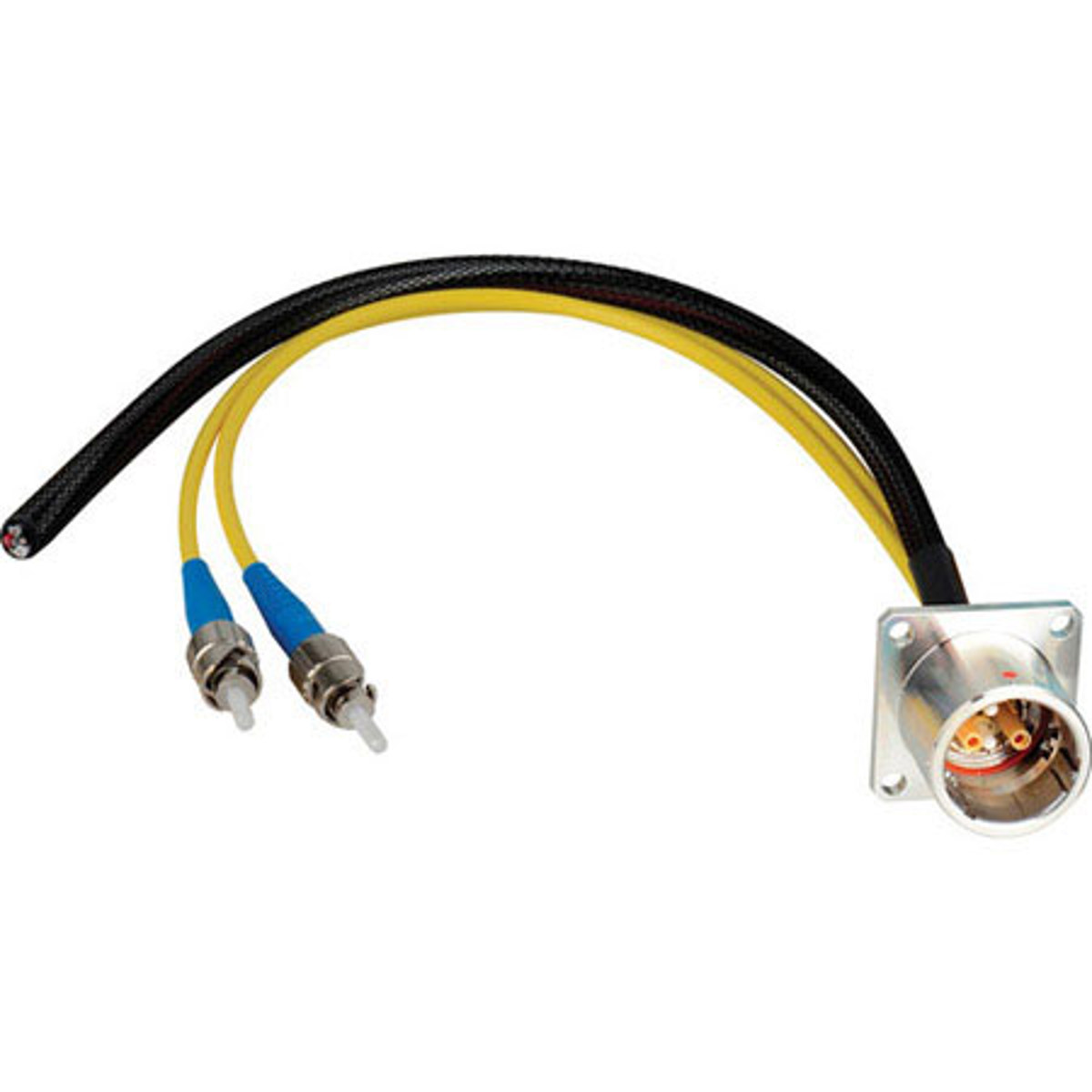 

Camplex Hybrid Fiber Systems 6" Lemo EDW to Duplex ST Fiber & Blunt Lead Breakout Cable