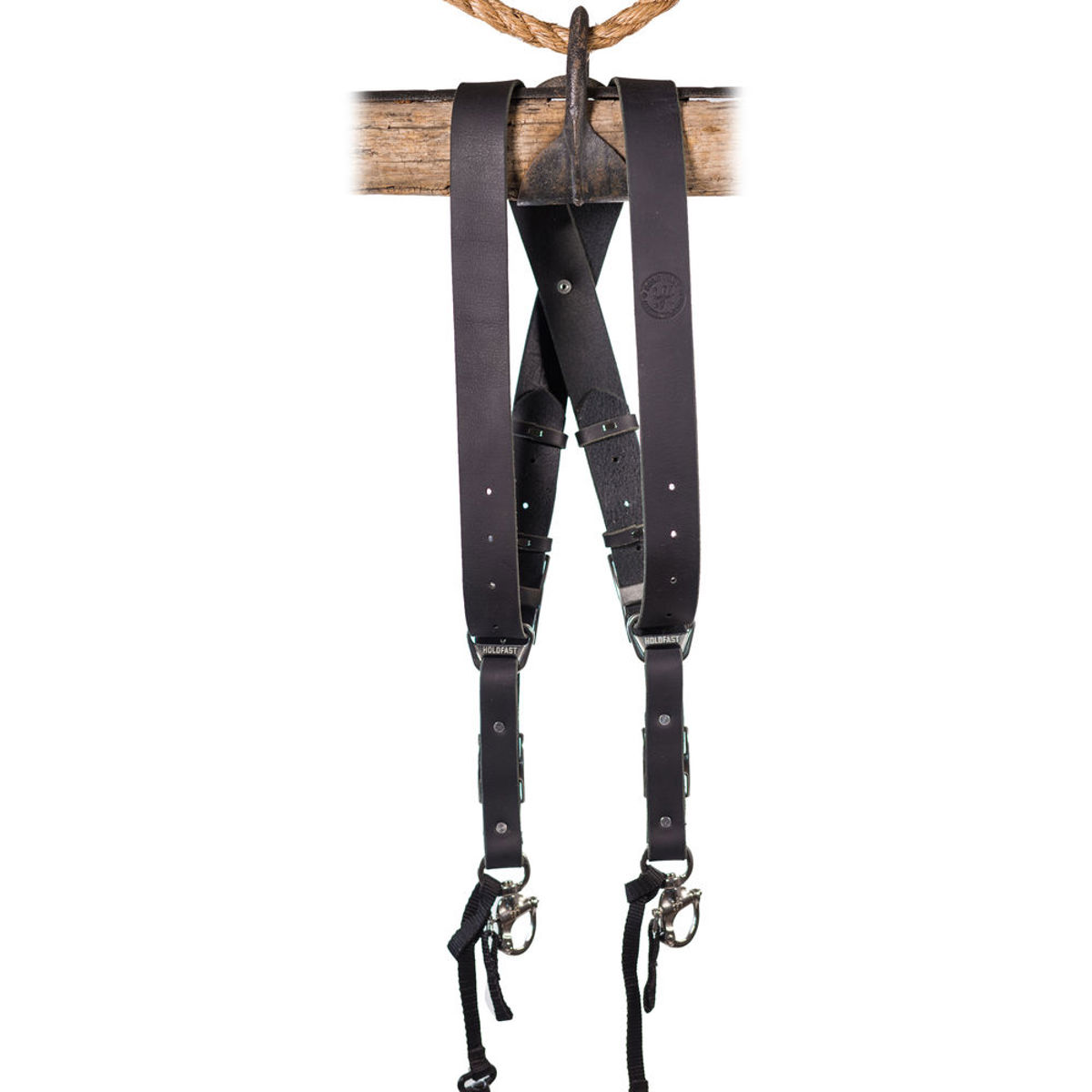 

HoldFast Gear Money Maker 2-Camera American Bison Leather Harness, Black, Large
