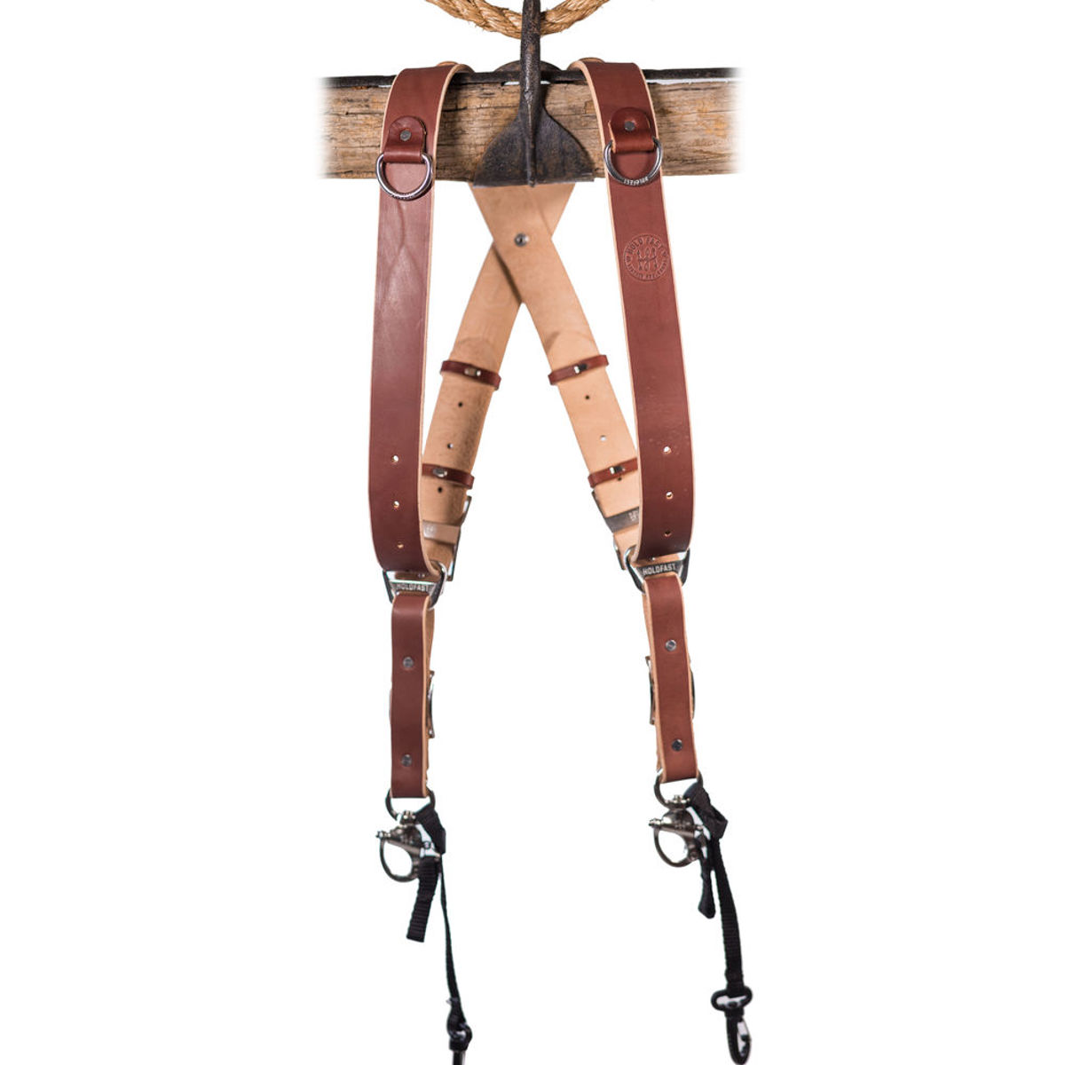 

HoldFast Gear 2-Camera English Bridle Leather Harness, Chestnut, Small