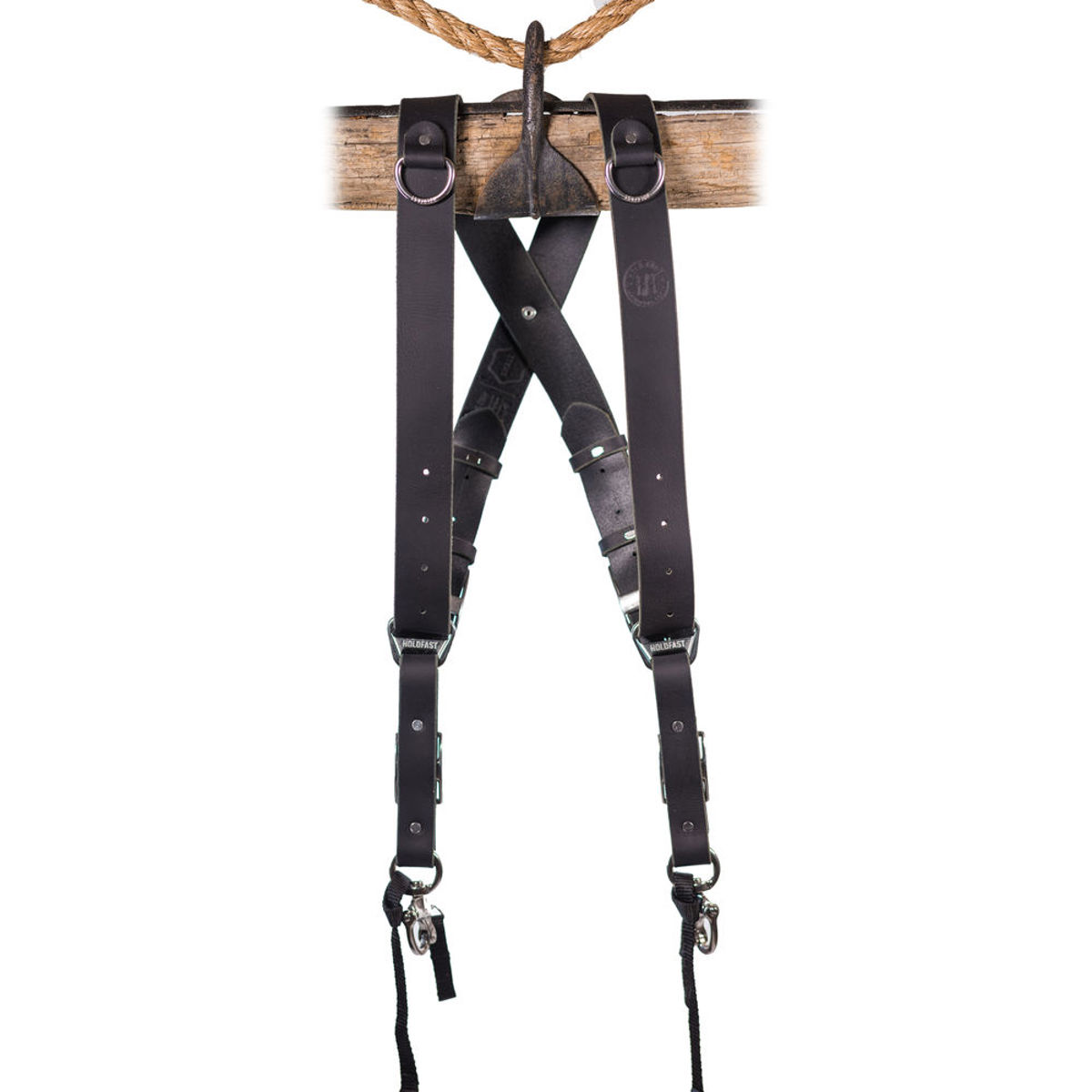 

HoldFast Gear Money Maker 2-Camera Water Buffalo Leather Harness, Black, Large