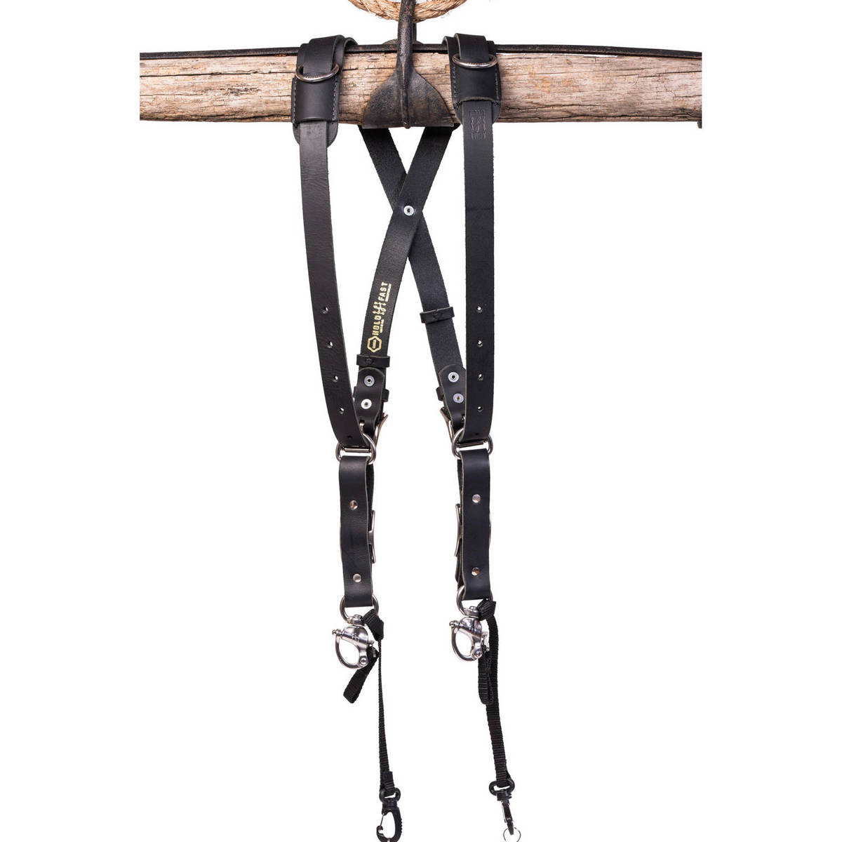 

HoldFast Gear Skinny Money Maker Two-Camera Harness, Water Buffalo, Small, Black