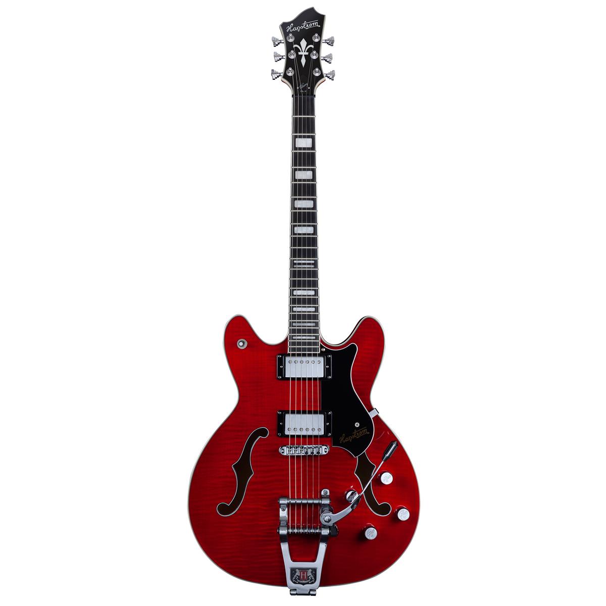 Hagstrom Tremar Viking Deluxe Electric Guitar, Wild Cherry Transparent -  TREVIDLX-WCT