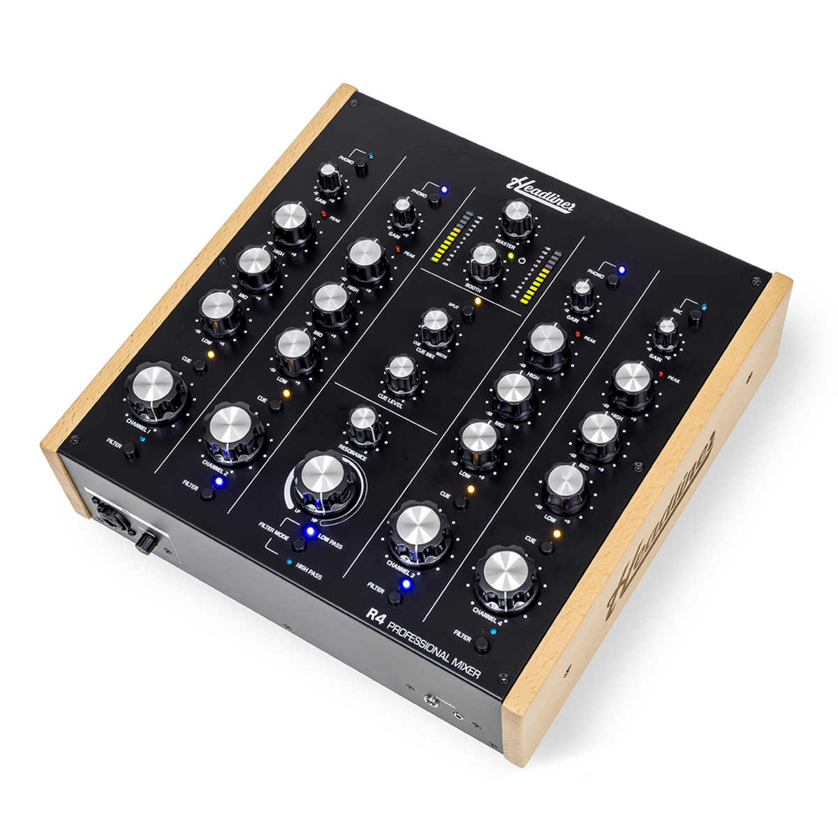 

Headliner R4 4-Channel Analog Rotary DJ Mixer with Built-In Filter