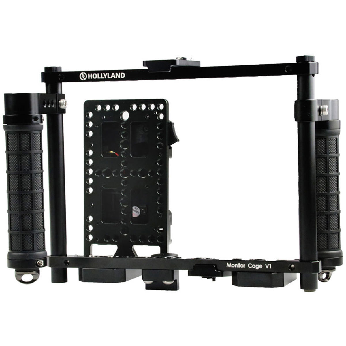 

Hollyland Monitor Cage with Gold Mount, Rubber Handgrips for 5 to 9" Monitors