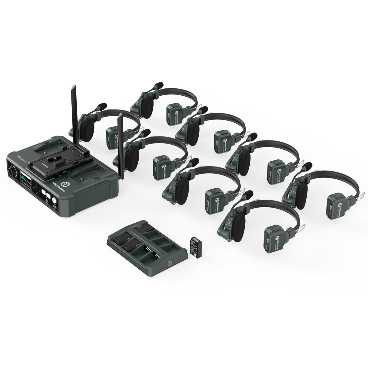 

Hollyland Solidcom C1 Full-Duplex Wireless Intercom System with 8 Headsets & HUB