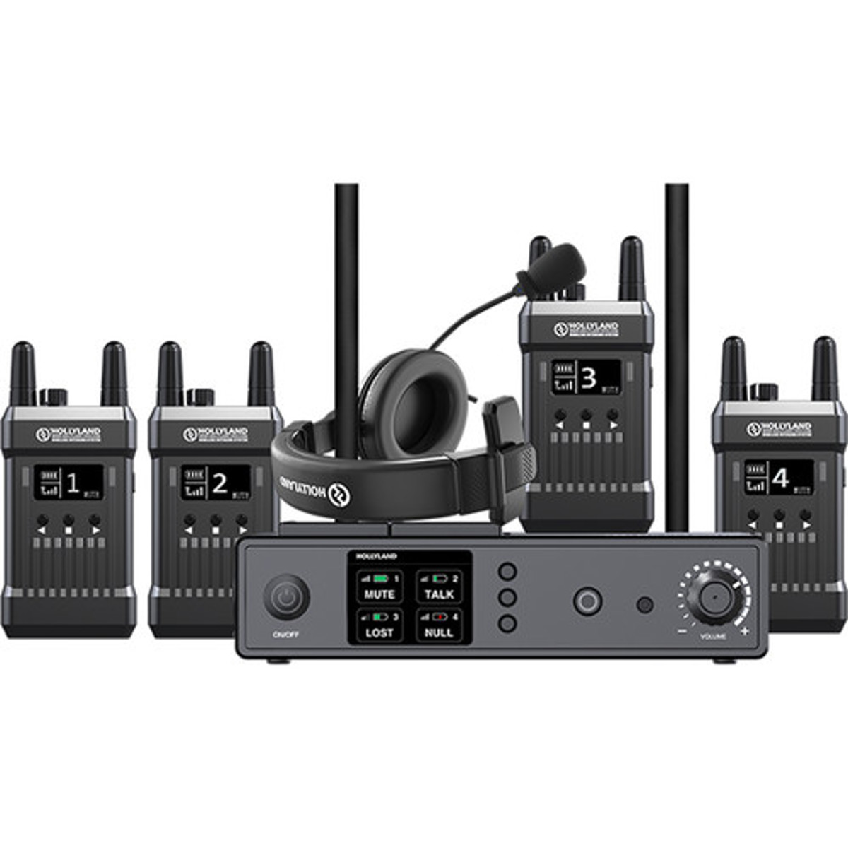 

Hollyland Mars T1000 Intercom System, Includes 1x Base Station, 4x Beltpacks