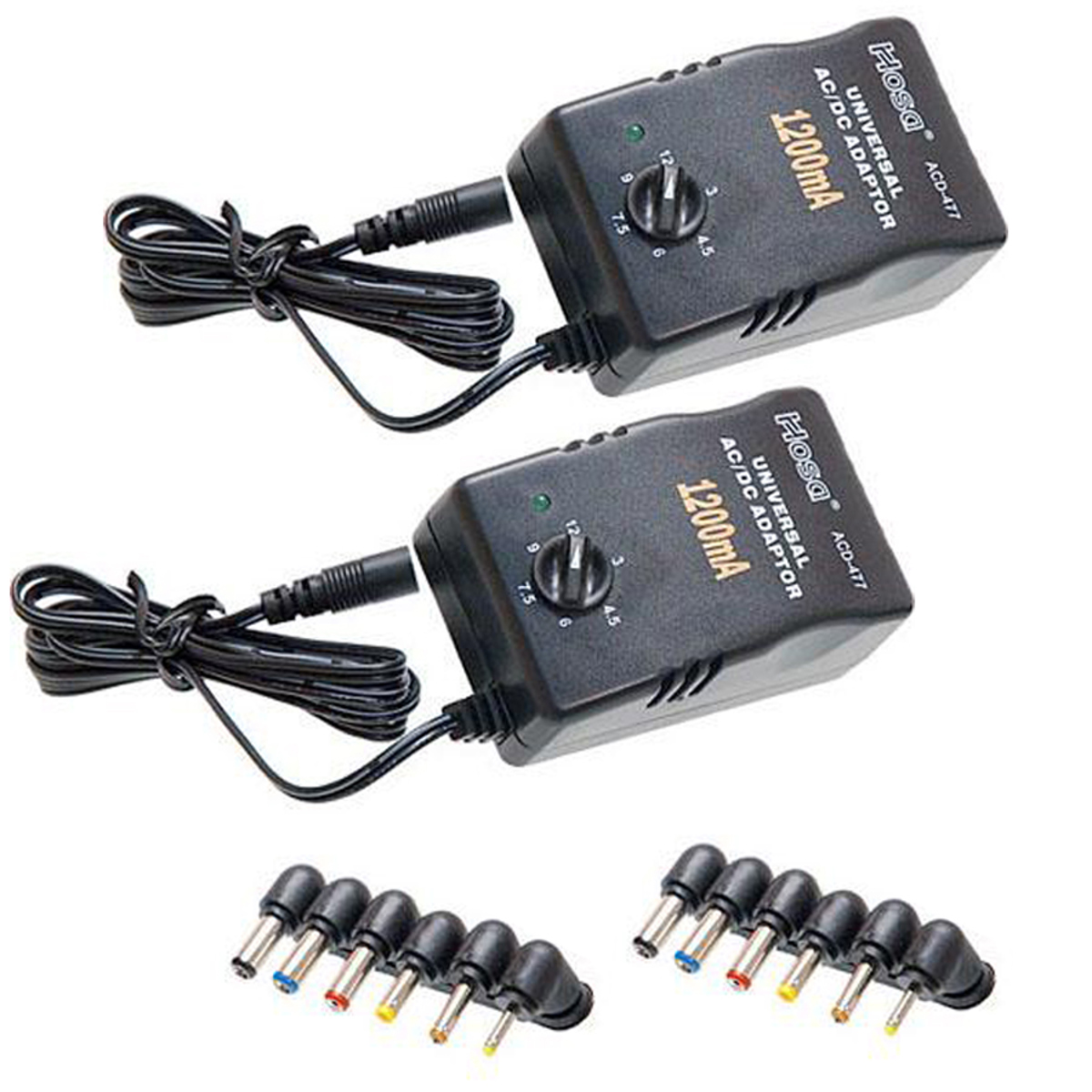 

Hosa Technology Hosa 2x ACD-477 Universal Power Adapter, 12VDC at 1.2A