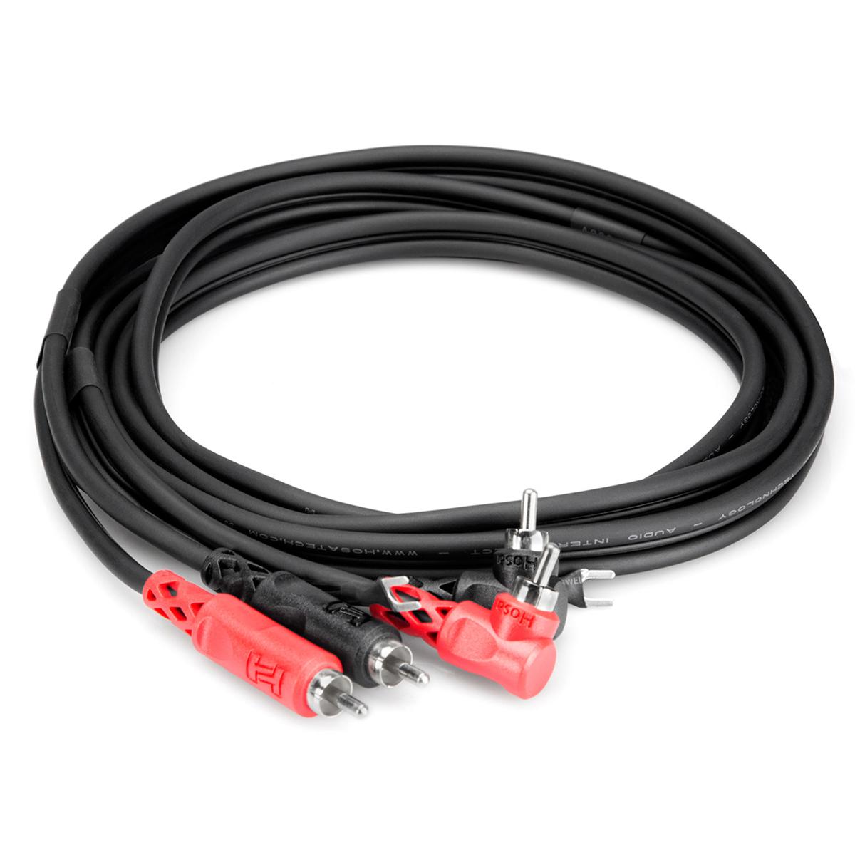 

Hosa Technology Hosa 10'/3m 2 RCA to 2 RCA Angled Male w/GRnd Strap Dual Audio DJ Cable