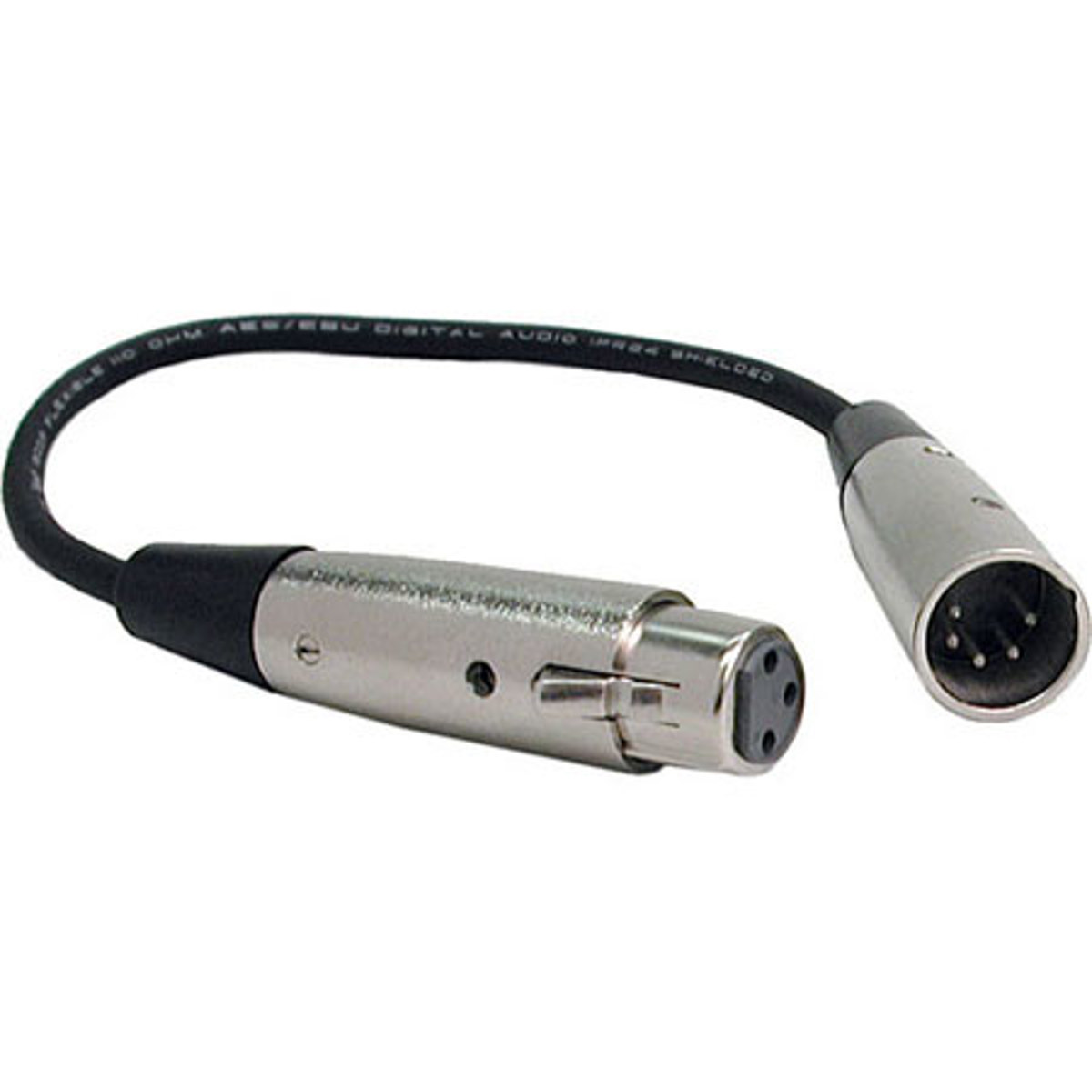

Hosa Technology Hosa DMX512 5-Pin XLR Male to 3-Pin XLR Female Adapter Cable, 6"