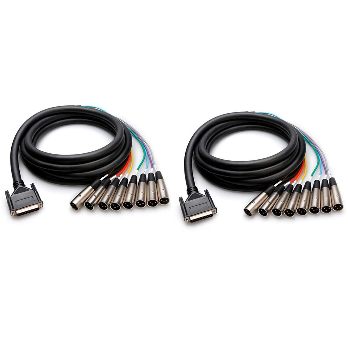 Image of Hosa Technology 9.9'/3m Male DB-25 to 8-Channel Male 3-Pin XLR Snake Cable