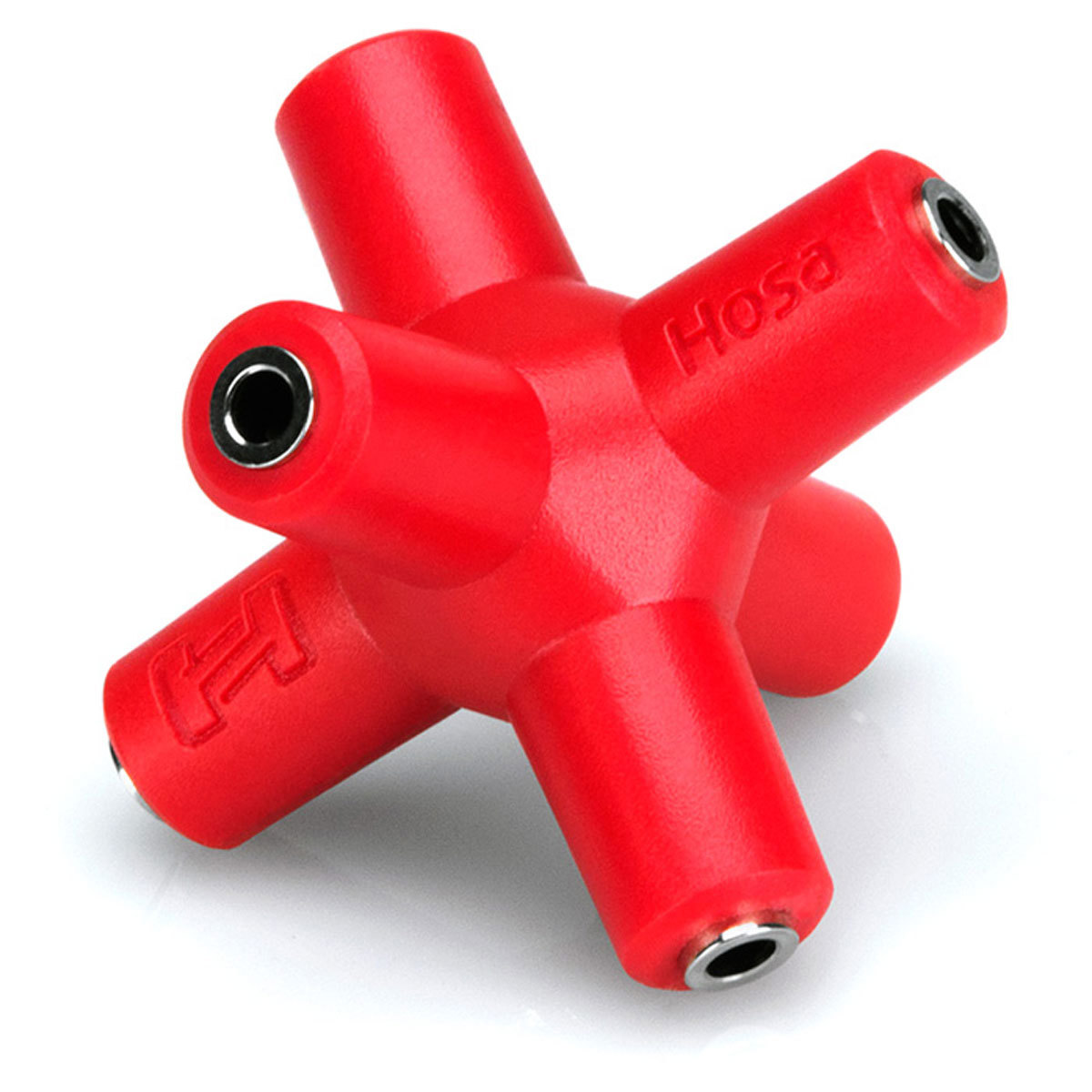 

Hosa Technology Knucklebones 1-to-5 Signal Splitter, 3.5mm x 6, Red, 10-Pack