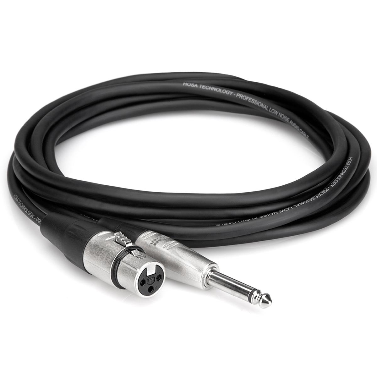 

Hosa Technology Hosa 15' Pro Unbalanced Interconnect, Rean 3-Pin XLR Female to 1/4" TS Male