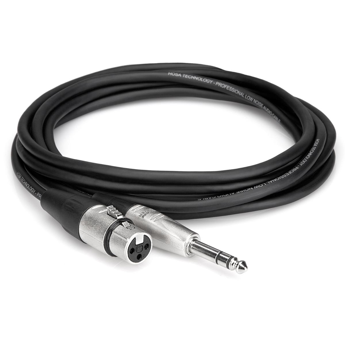 Image of Hosa Technology Pro Balanced Interconnect REAN XLR3F to 1/4&quot; TRS Cable