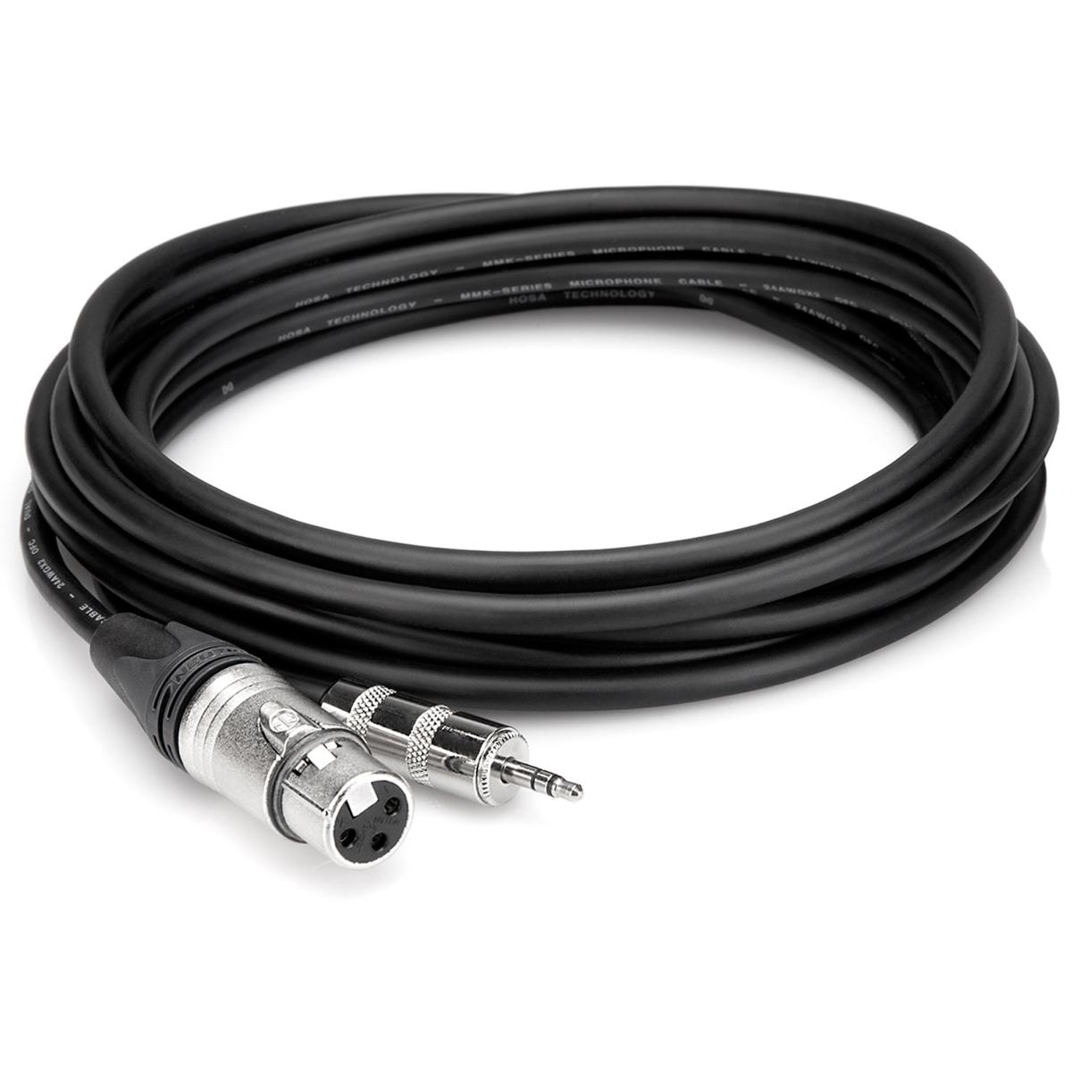 

Hosa Technology Camcorder Microphone Cable, Neutrik XLR3F to 3.5mm TRS, 1.5'