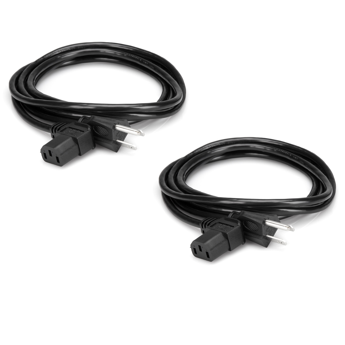 

Hosa Technology Hosa 2x 1' Right-Angle IEC C13 to NEMA 5-15P Power Cord