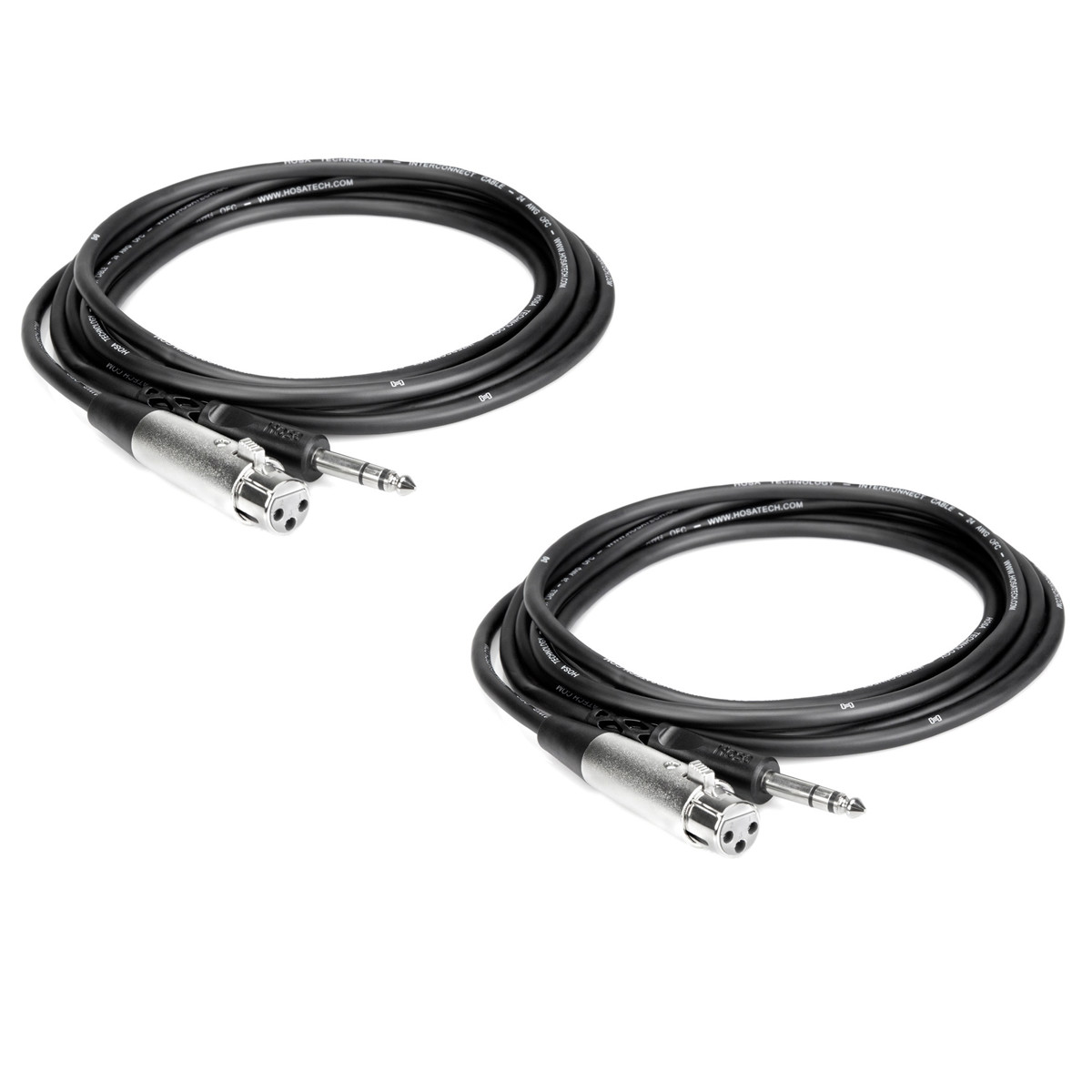 

Hosa Technology Hosa 2x Balanced 3-Pin XLR F to Stereo (TRS) 1/4" M Interconnect Cable 5'
