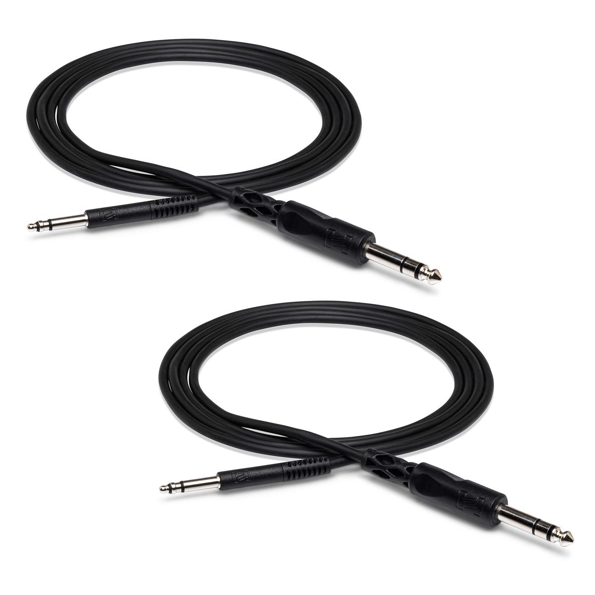 

Hosa Technology Hosa 2x 1/4" Stereo TRS Male Phone to TT Male Bantam Cable, 5'