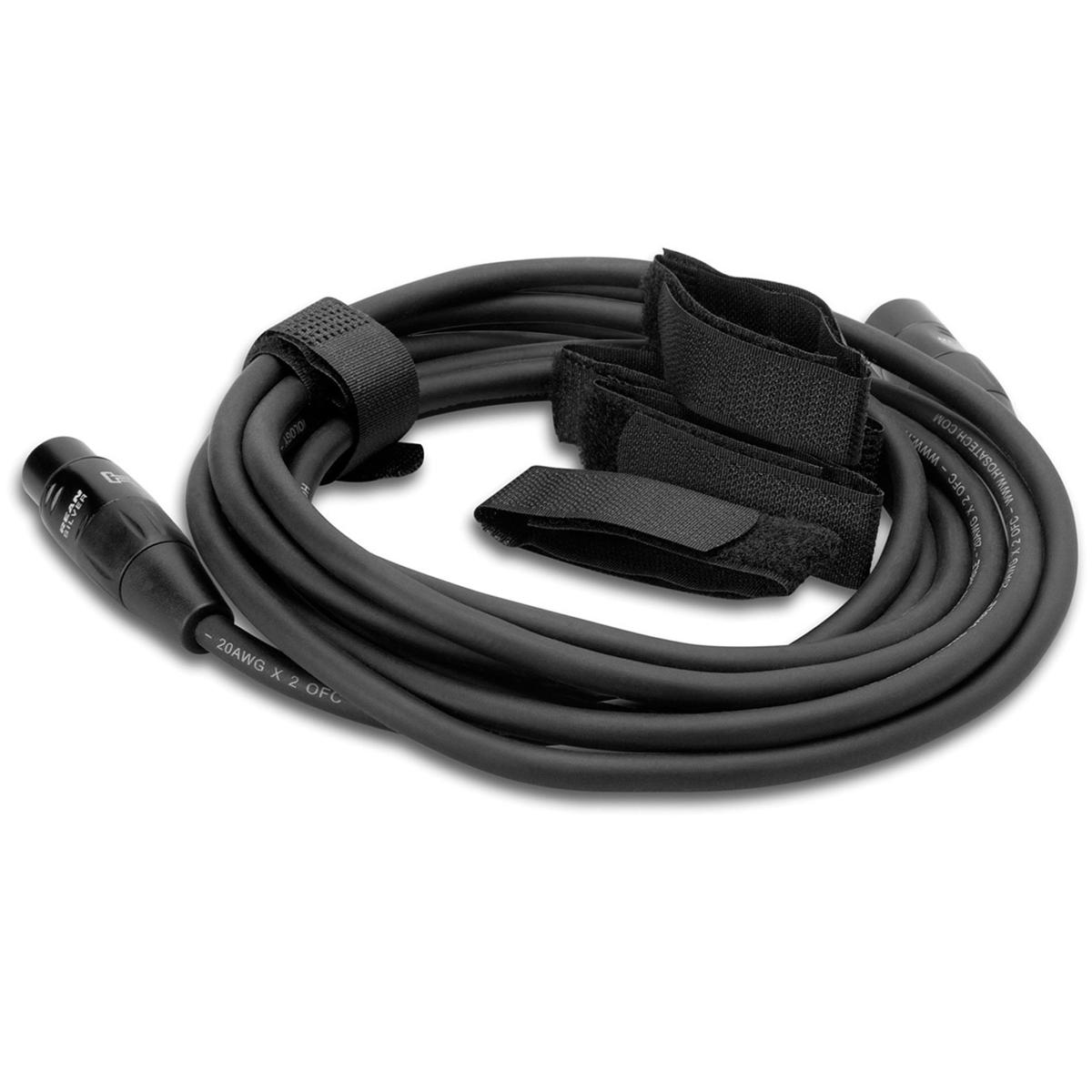 

Hosa Technology Hosa 100 Piece Bulk Pack of 8" Hook & Loop Plain Black Cable Wraps w/Cable Gap