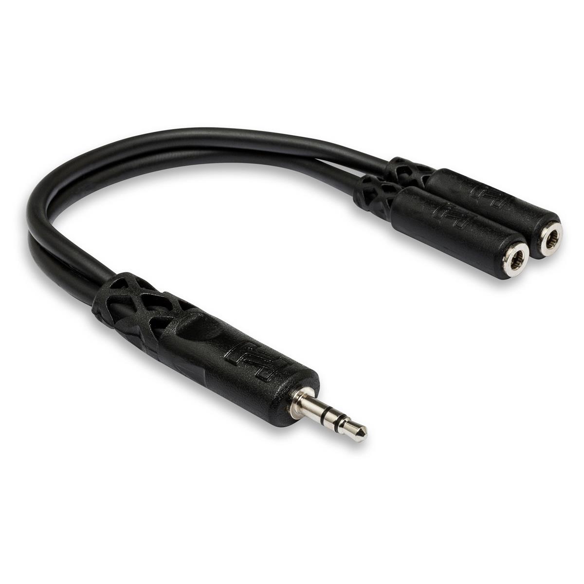 Image of Hosa Technology Hosa 6in Stereo 3.5mm Male-Two Stereo Female Y-Cable