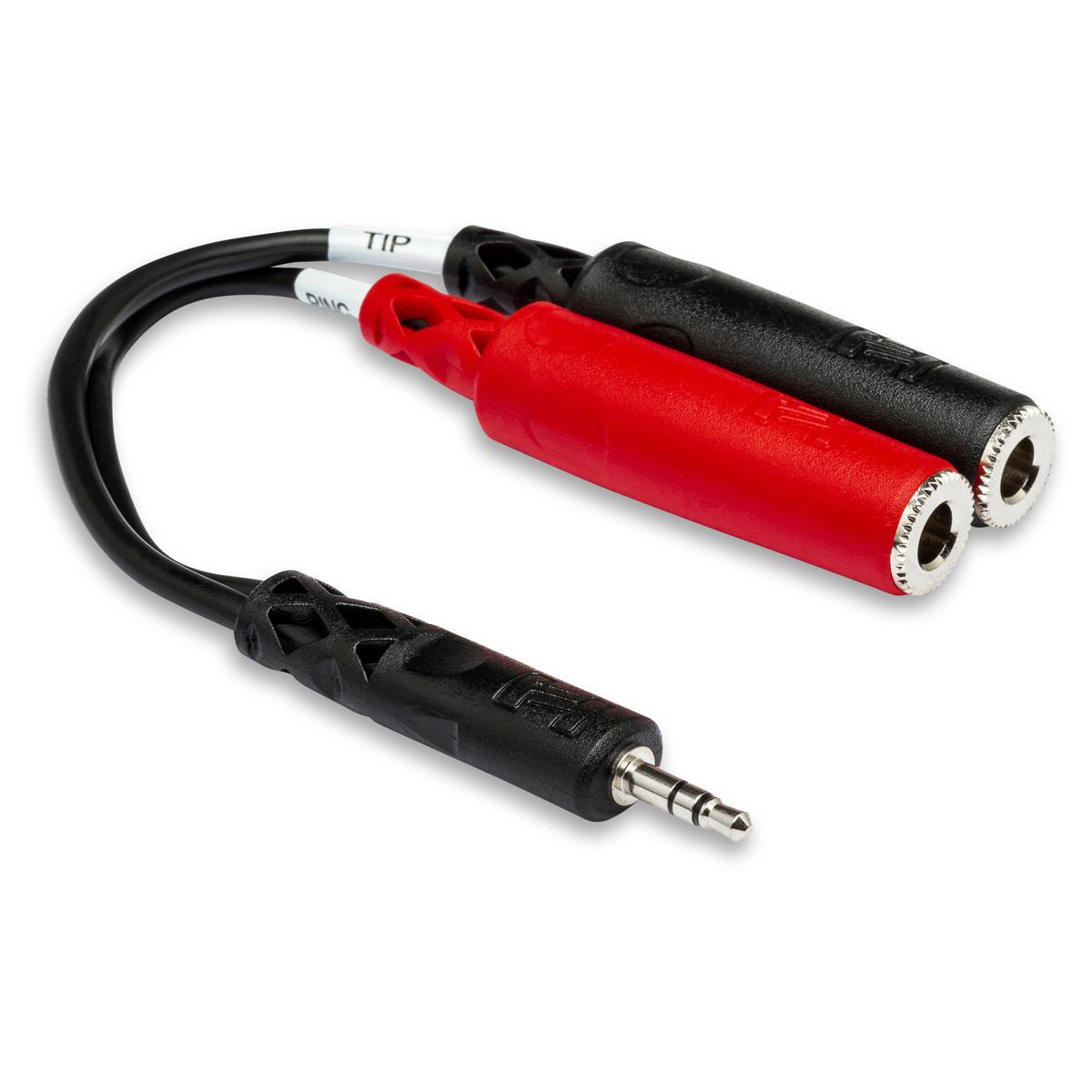 

Hosa Technology Hosa 6in Stereo 3.5mm Male-2 Mono 1/4in Female Y-Cable