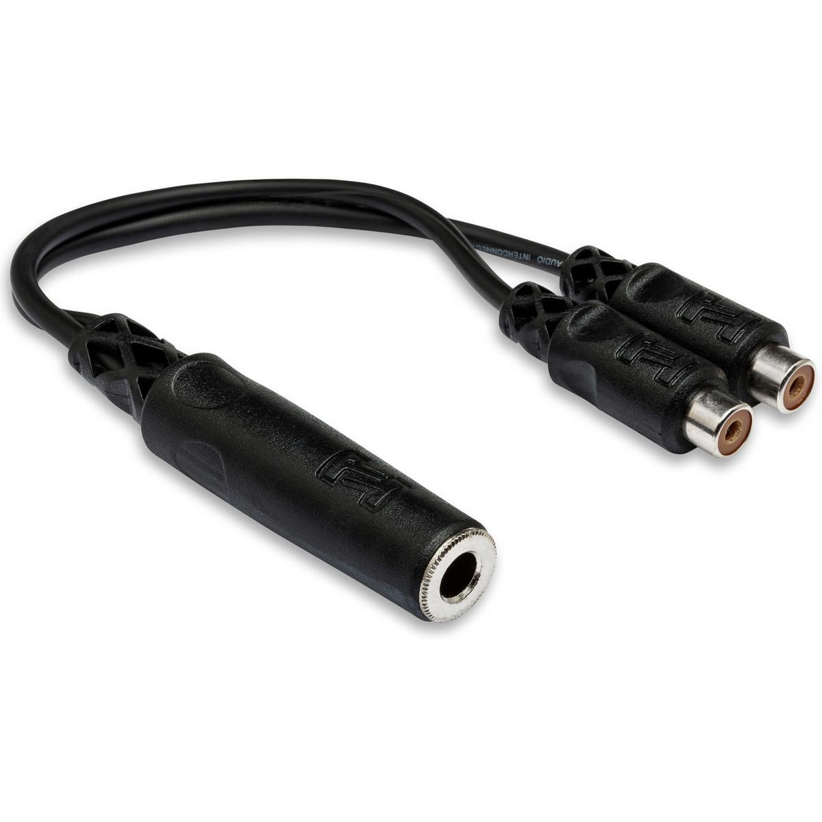 

Hosa Technology Hosa 6in Mono 1/4in Female to Two RCA Female Y-Cable