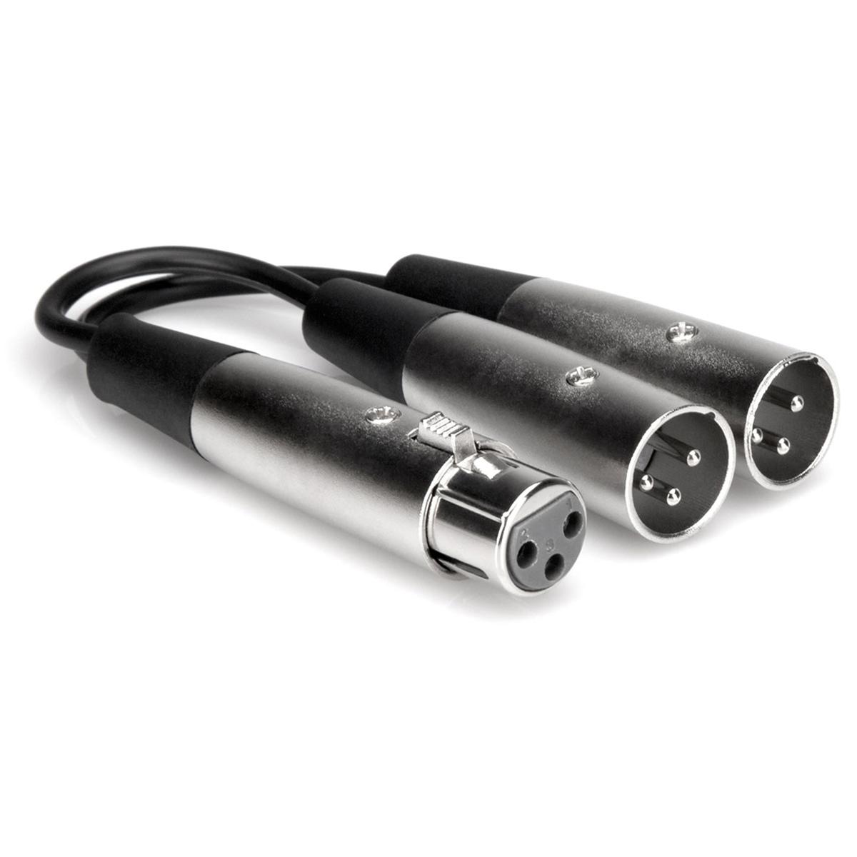 

Hosa Technology 18" XLR3F to Dual XLR3M Y Cable
