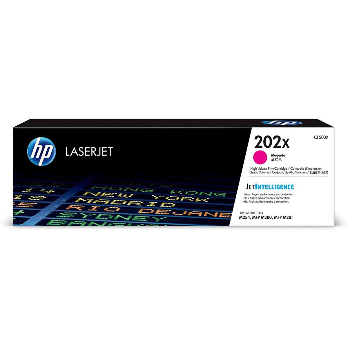 

HP 202X High Yield Magenta Original LaserJet Toner Cartridge for M281fdw, M254dw