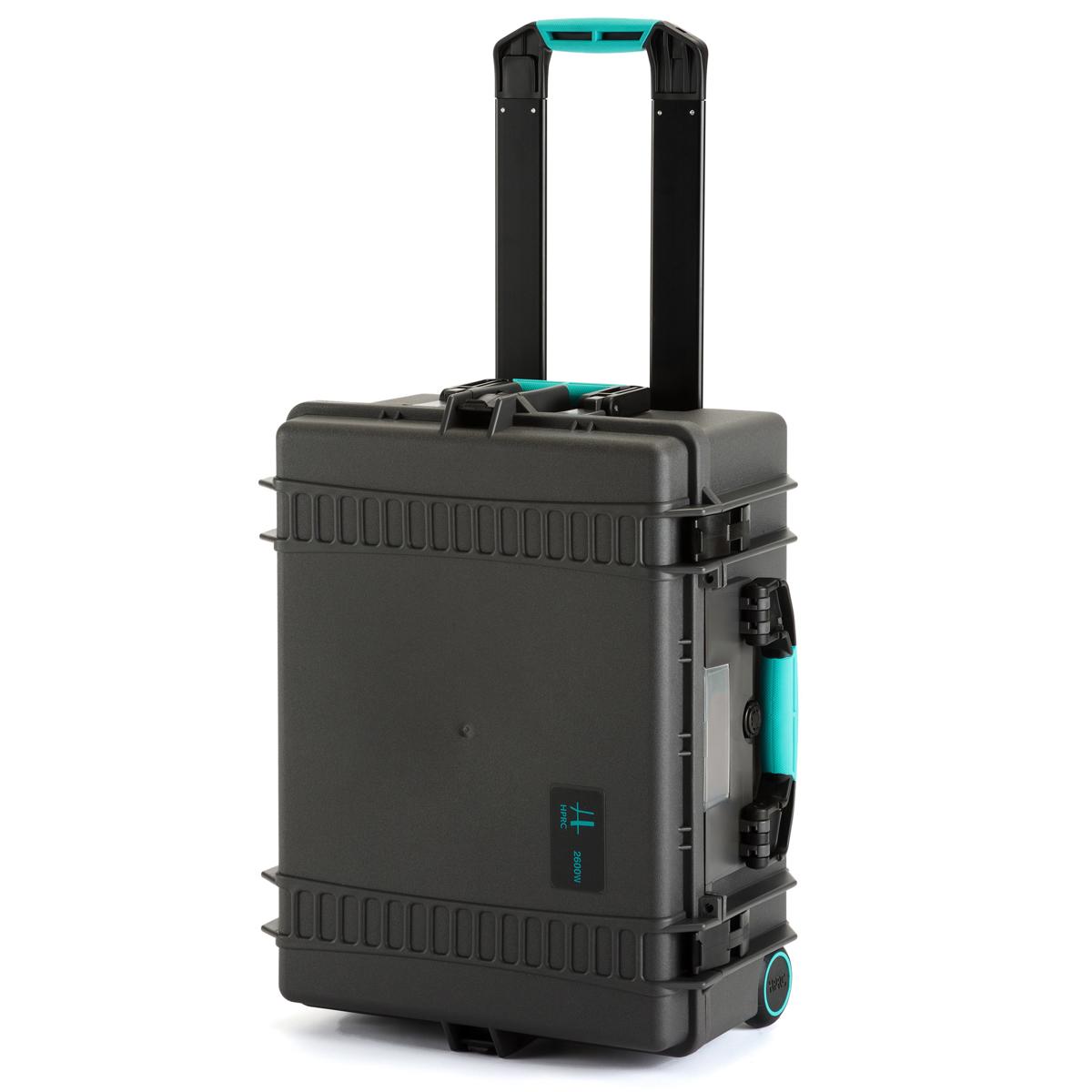 

HPRC 2600WCUB Wheeled Resin Hard Case with Cubed Foam, Gray with Blue Handle