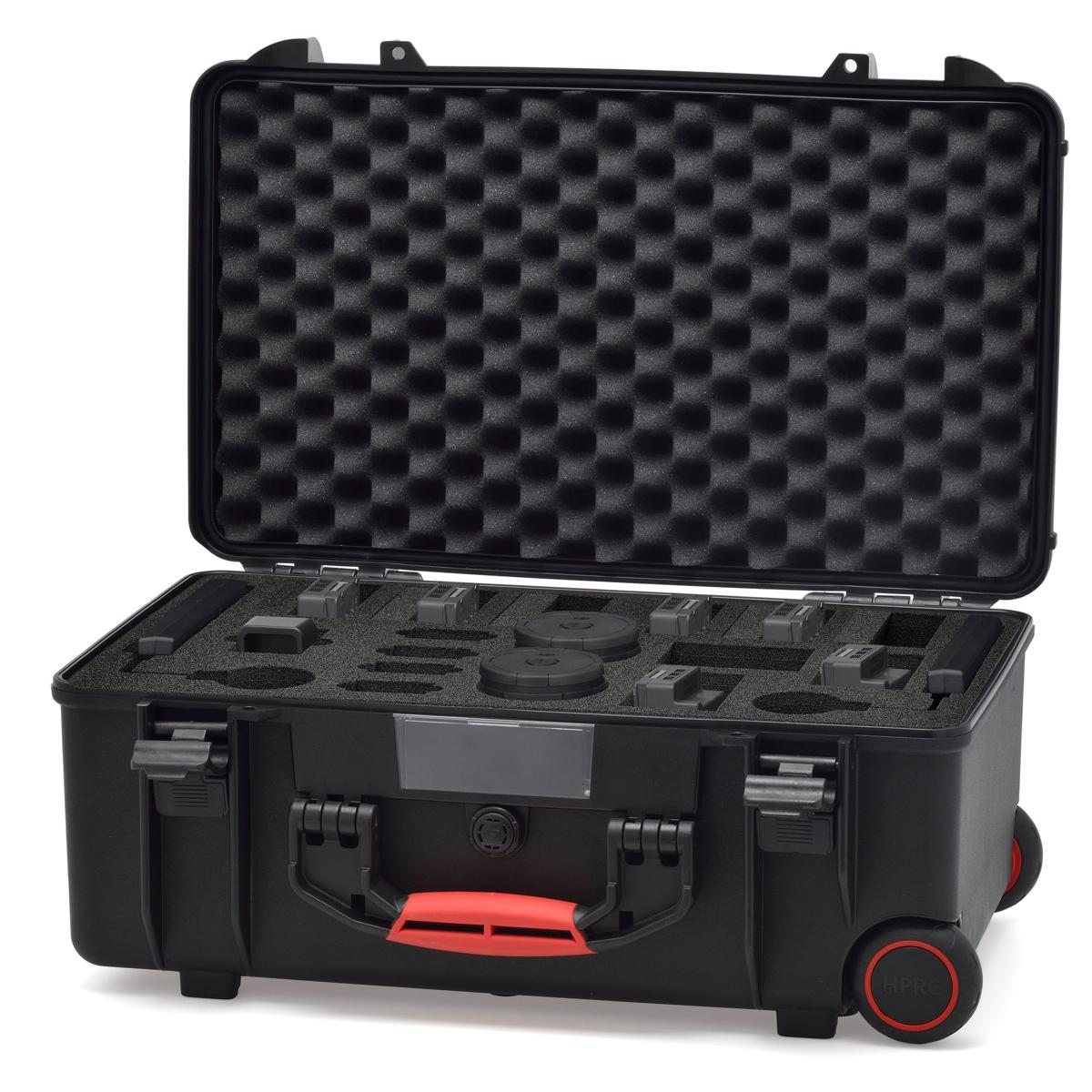 

HPRC BAT2550W Wheeled Resin Hard Case with Foam, Black with Red Handle