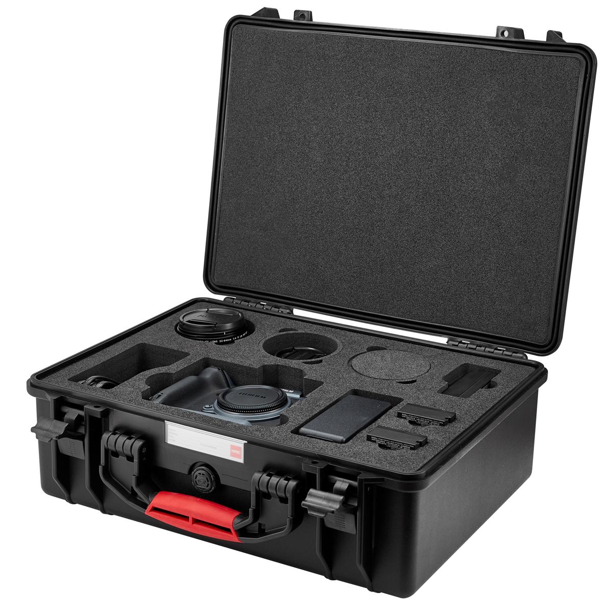 

HPRC 2500 Resin Hard Case with Foam for Fujifilm GFX100, Black with Red Handle