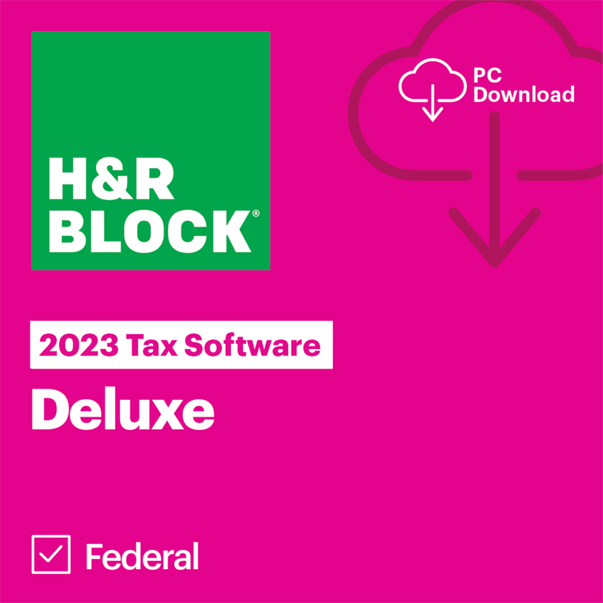 

H&R Block Tax Software Deluxe 2023 for Windows, 1-User, Download