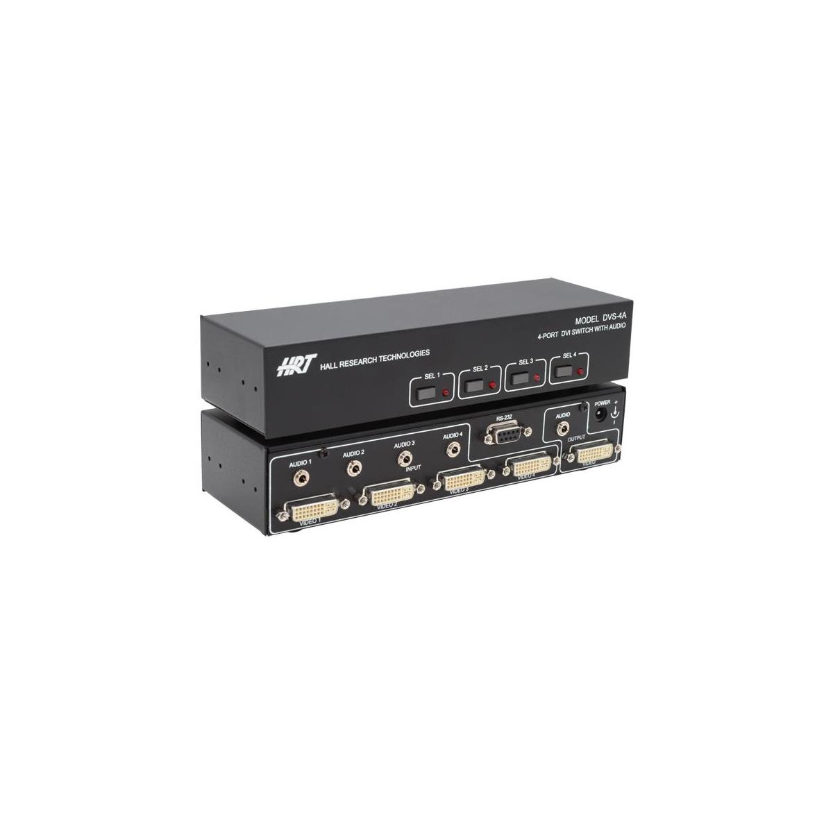 Image of Hall Research DVS-4A 4x1 DVI Switch with Audio