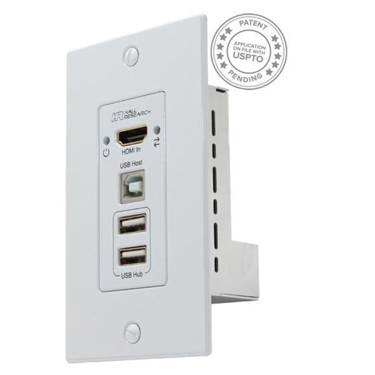 

Hall Research EX-HDU-WP Wall Plate Sender for HDMI and USB Extension on CAT6