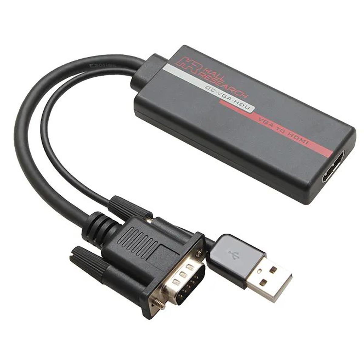 Image of Hall Research 7.8&quot; VGA to HDMI Adapter with Audio
